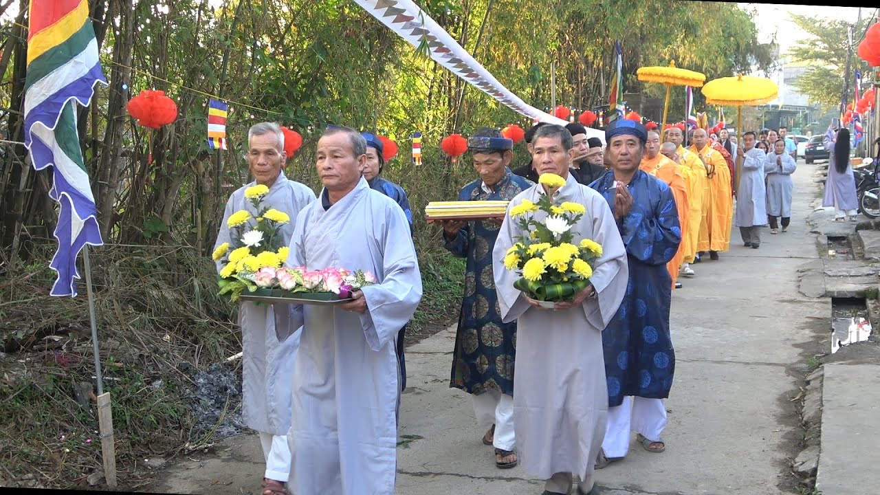 TRAI ĐÀN NGUYỄN HỮU TỘC LÀNG DƯỠNG MONG HUẾ -   LỄ KHAI KINH   THUYẾT PHÁP