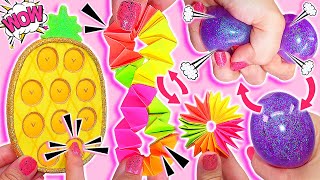 DIY Viral TikTok Fidget Toys Ideas | Pineapple Pop it, Stressball with REAL Sounds