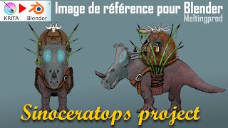 Créer une image de référence avec Krita #1- Projet sinoceratops - tutoriel Krita en Français.