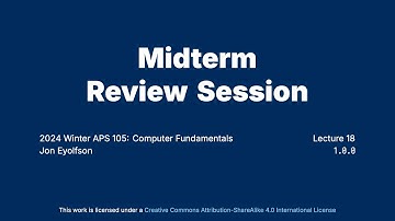 "Midterm Review Session" Introductory C Programming for ECE at University of Toronto