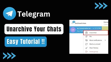 Telegram - How to Unarchive? - How to Unarchive Telegram Chat !