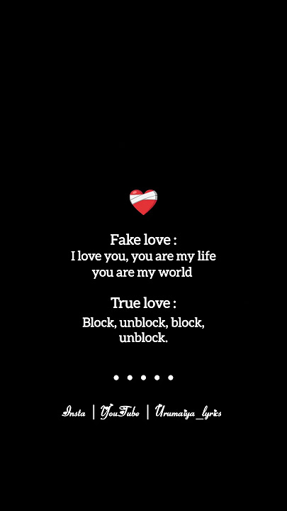 Fake Love VS True Love 💞 whatsapp status video song 🎧 love status tamil 💞 lyrics status video tamil
