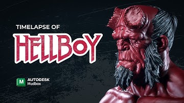 Hellboy | 2 Hours Sculpting Timelapse from Imagination #speedsculpt #mudbox #digitalart
