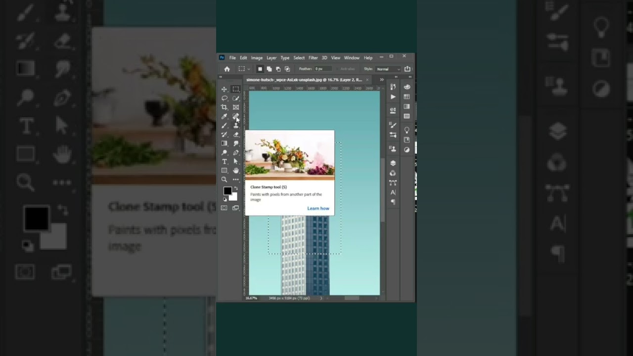 Extend an object or a building in Photoshop 