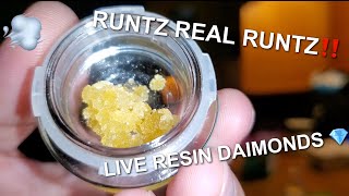 RUNTZ REAL RUNTZ LIVE RESIN DIAMONDS | REVIEW |