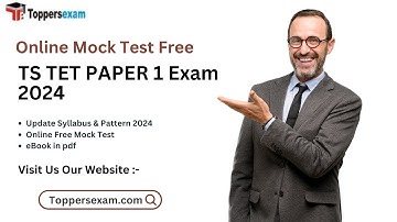 TS TET PAPER 1 Mock Test 2024, Test series, eBook in PDF, Syllabus 2024, Question Paper