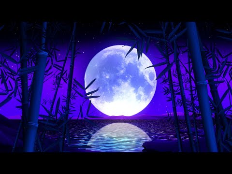 Soothing Humming With Gentle Water Sounds Relaxing Moon Scenery