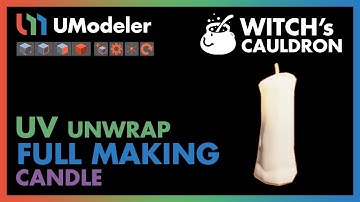 3D Modeling in Unity - Full Making Video of unwrapping Candle in the Witch
