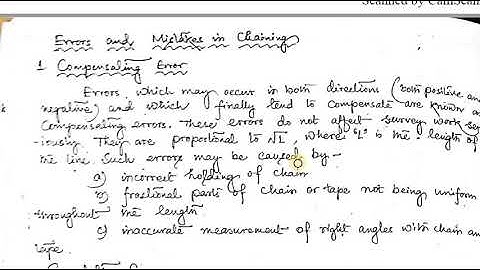 #11 Errors In Chaining - Surveying