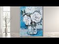 Acrylic painting easy flowers for beginners flower still life mariarthome