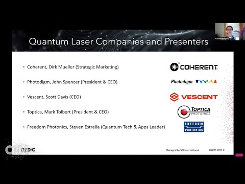 Lasers Full Webinar - QED-C Quantum Marketplace