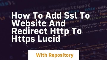 how to add ssl to website and redirect http to https lucid