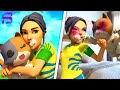 GOOD SISTER vs BAD BROTHER - KIT FIGHTS BACK...( Fortnite Short )