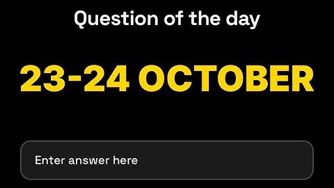 Dropee Question of the day 23 October | Dropee Question of the day Today | #dropee |