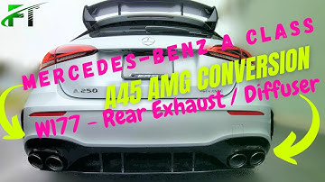 MERCEDES W177 A45 AMG CONVERSION INSTALL ON A250 l REAR EXHAUST TIPS + DIFFUSER l INSANE LOOK !!