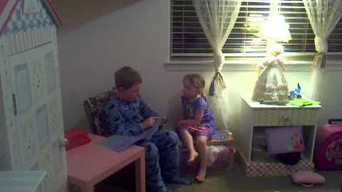 Dylan reading to addie