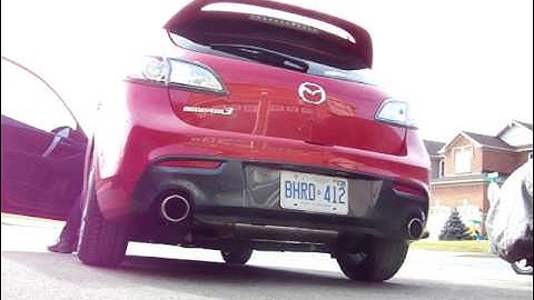 2010 Mazdaspeed 3, CP-E cat back exhaust system, Ultimate Racing Test Pipe, stock downpipe