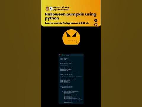 Halloween pumpkin using python #python #pythonprogramming # ...