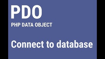PDO | database connecting api | Part 1