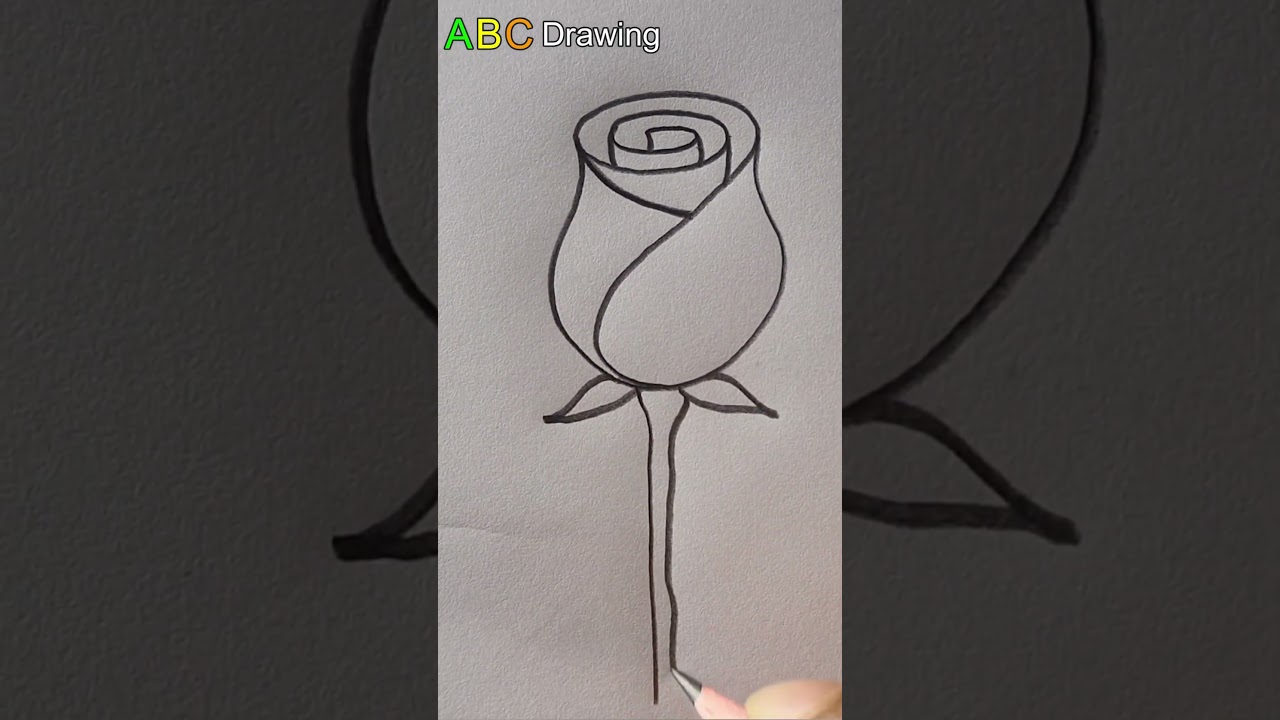 Rose Drawing Tutorial | Easy Drawing For Kids #shorts #painting