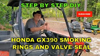 Honda GX390 Smoking How To Replace Rings, Reseat valves and Replace Valve Seal Easy DIY