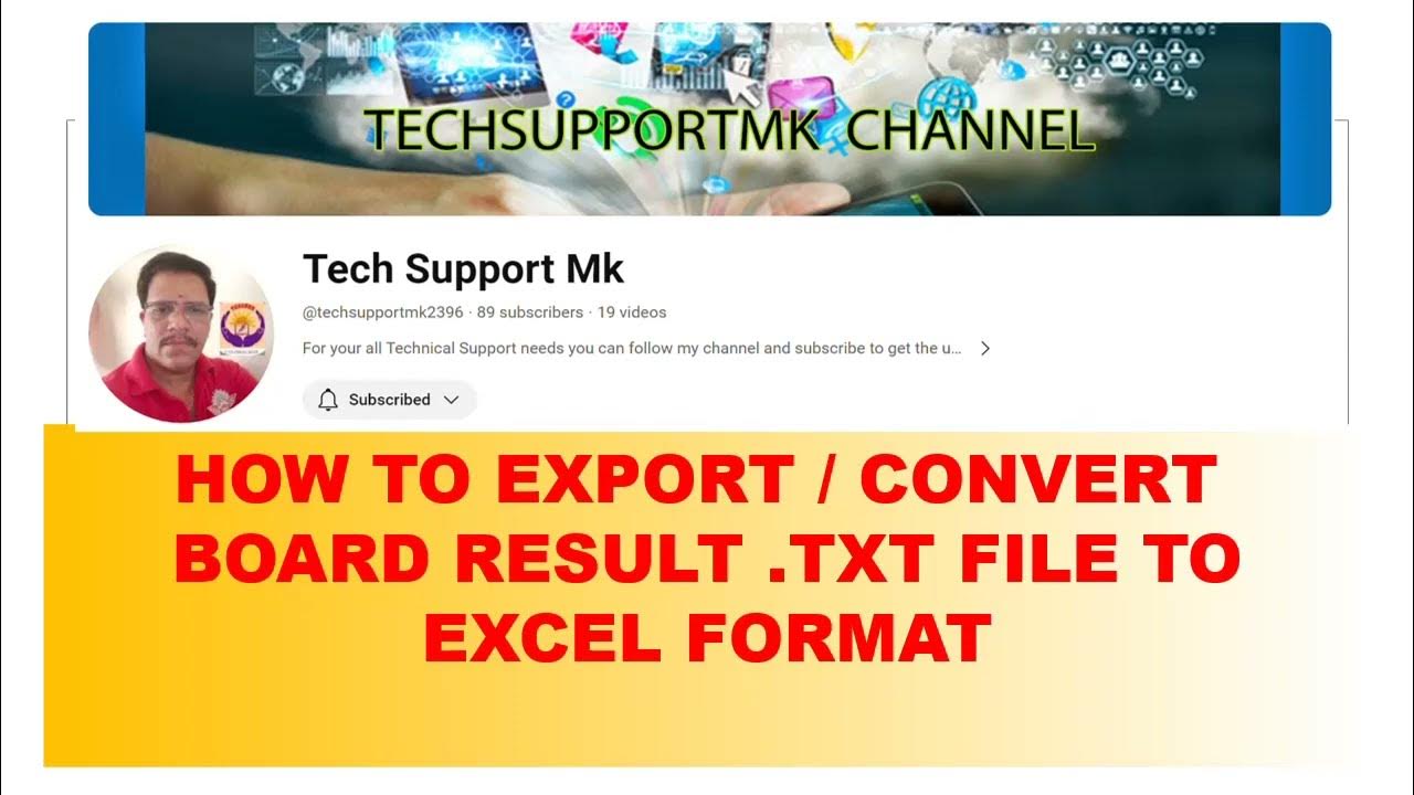 Convert export txt file to excel file youtube