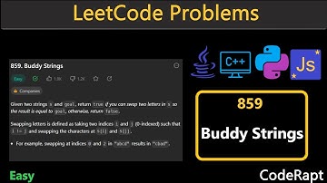 Buddy Strings | Leetcode Q.859 | Python | C++ | Java | JavaScript | LeetCode Daily Challenges