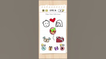 Brain Test - level 26 (Make them fall in love.)