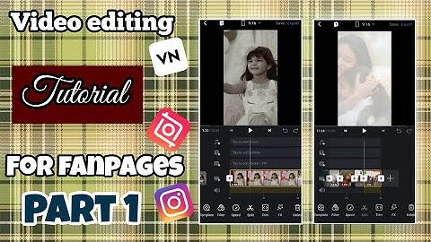 Video editing tutorial | for fanpages | Part 1 | Vm editing | Winona