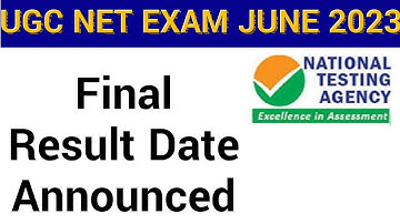 UGC NET JUNE 2023 FINAL RESULTS DATE ANNOUNCED OFFICIALLY II #UGCNETJUNE2023RESULTS #NETRESULTS