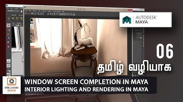 Interior GI Lighting and Rendering|Window Screen Completion | Lesson 6/20 | Tamil Tutorial