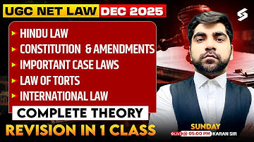 UGC NET DEC 2025 Law Paper 2 Classes | Complete Theory In One Class | UGC NET LAW Dec 2025 | Karan