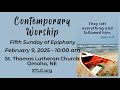 The Fifth Sunday of Epiphany | 10:00am February 9, 2025 | Contemporary Worship