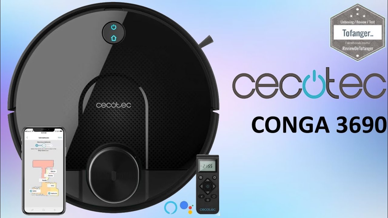 CECOTEC CONGA 3690 Absolute Aspirateur Robot - 2700PA - Aspirateur Laveur -  Unboxing - YouTube