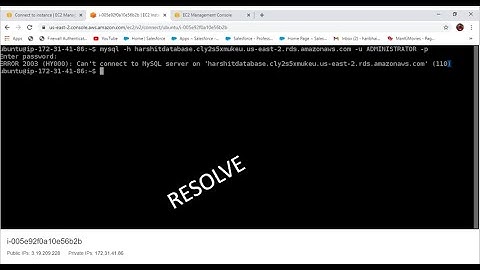 AWS RDS error Can