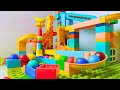 Satisfying Building Block Coaster Marbles Run Race ASMR - Live Sounds of Soothing a Troubled Soul