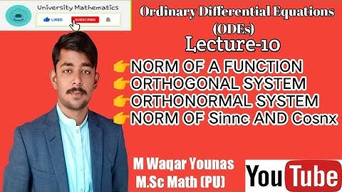What is Orthonormal System?