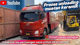 A truck driver's struggle to arrive on time for unloading📍Barely any rest❗️finish🚫