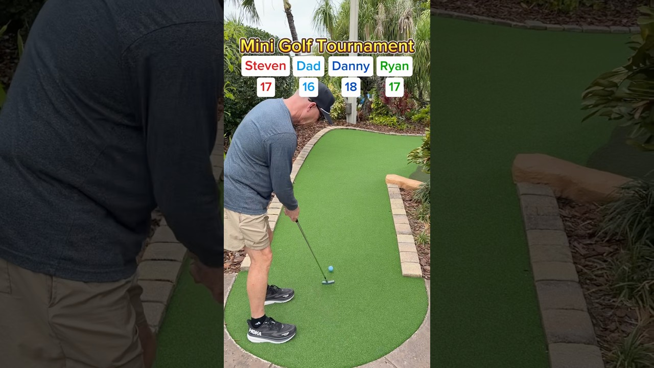 Турнир по мини-гольфу №2, 18 лунок (9-я лунка) 