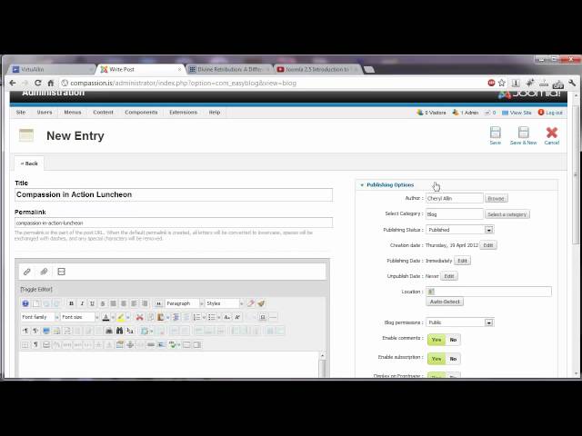 Joomla Video Tutorials Screenshot