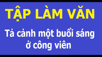 TẬP LÀM VĂN TẢ CẢNH MỘT BUỔI SÁNG Ở CÔNG VIÊN