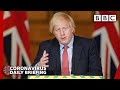 Single adults can form support bubbles - Boris Johnson: Covid-19 Government Briefing 🔴 BBC