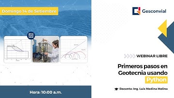 WEBINAR: Primeros pasos en Geotecnia usando Python