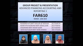 FAR610 ACC2205G GROUP PROJECT 1