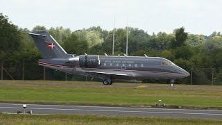Bombardier Challenger 604 Royal Danish Air Force departure RIAT Monday 2014 Air Show