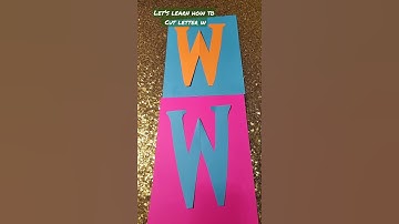 Letter cutting tutorial Letter W / How to cut letter W #shorts