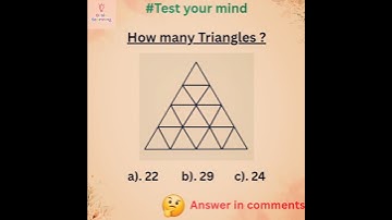 How many triangles? | Mathematics Tricks | Brain Storming | #shorts #quiz