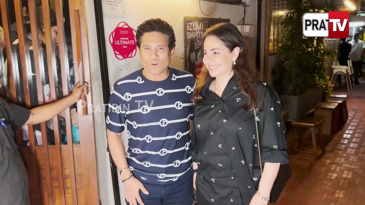 Sachin Tendulkar with wife Anjali spotted together.