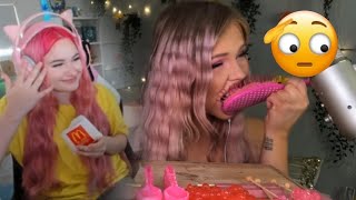 Gracie Waifu Reacts to ASMR of Girl Eating Hairbrush - Stream Highlights