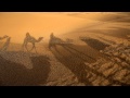 Arabian beats, lite trance/ slideshow Camels in desert.